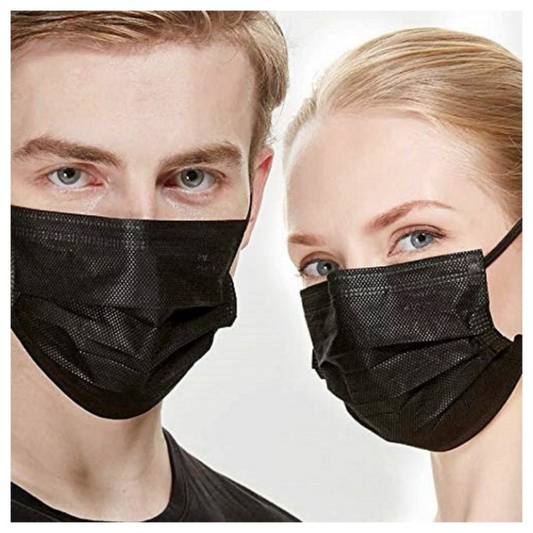 Masques chirurgicaux noirs - Elastiques noirs