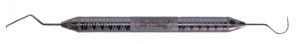 SONDE DOUBLE TU 17/23 MANCHE SATIN STEEL HU-FRIEDY