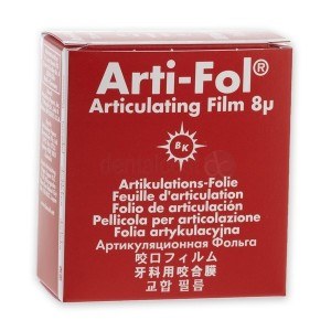 FEUILLE D'ARTICULATION ARTI-FOL PLASTIQUE BK 25 ROUGE BAUSCH