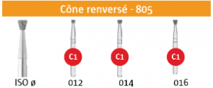 FRAISE DIAMANTEE CONE RENVERSE 805