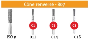 FRAISE DIAMANTEE CONE RENVERSE 807