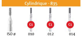 FRAISE DIAMANTEE CYLINDRIQUE 835