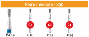 FRAISE DIAMANTEE POIRE INVERSEE 830